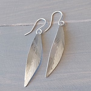 Cercei cu frunze de argint din aluminiu, , , ARTYNOS