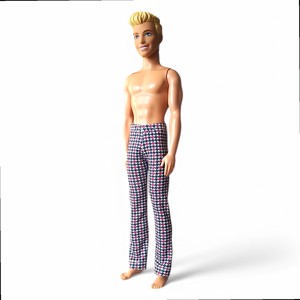 Pantaloni Ken cu croi drept și model în carouri mici (f004pk) � haine pentru păpuși de băieți de tip Barbie! (f004pk) -  - Artynos.ro