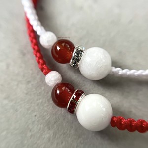 Brățară minerală Santa Claus sapphire macramé - crăciun - îmbrăcăminte de crăciun - Artynos.ro