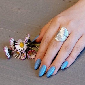 Inel minimalist GINKGO BILOBA din aluminiu -  - Artynos.ro Inel minimalist GINKGO BILOBA din aluminiu -  - Artynos.ro