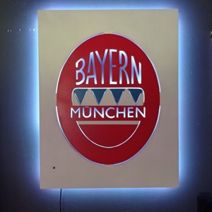 Logo-ul Bayern München - autocolant de perete cu iluminare de fundal cu LED., , , ARTYNOS
