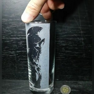 Pahar de sticlă cu model de războinic spartan  -  - Artynos.ro