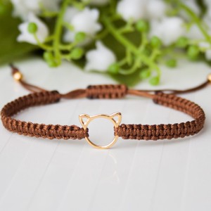 Bratara macramé impletita - Brown cat, , , ARTYNOS