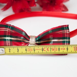 Masnis bentiță de păr bentiță de păr pentru Crăciun - Red plaid -  - Artynos.ro