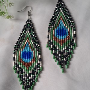 Cercei dangle cu ochi de paun, , , ARTYNOS