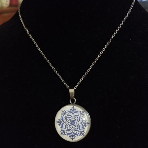 Colier cu lentile de sticlă cu lanț din oțel medical -  - Artynos.ro