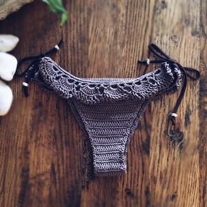 Costum de baie din bumbac elastic - îmbrăcăminte și modă - haine damă - top de damă, bralette - Artynos.ro
