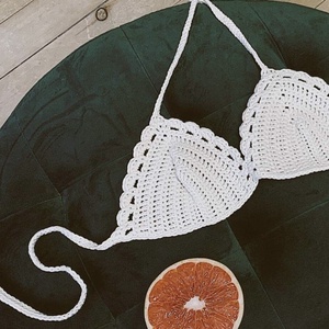 Costum de baie din bumbac elastic, Îmbrăcăminte și modă, Haine damă, Top de damă, bralette, Croșetat, ARTYNOS