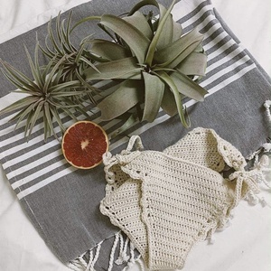 Costum de baie din bumbac elastic - îmbrăcăminte și modă - haine damă - top de damă, bralette - Artynos.ro