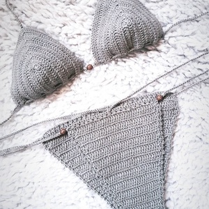 Costum de baie din bumbac elastic, Îmbrăcăminte și modă, Haine damă, Top de damă, bralette, Croșetat, ARTYNOS