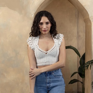 Top de vara crosetat, Îmbrăcăminte și modă, Haine damă, Top de damă, bralette, Croșetat, ARTYNOS