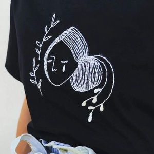 Tricou unisex brodat manual - îmbrăcăminte și modă - haine damă - tricou și top de damă - Artynos.ro