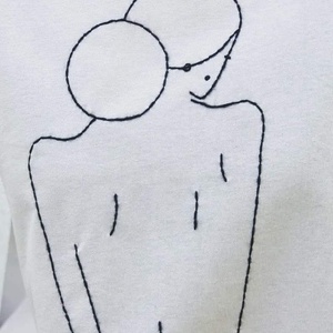 Tricou unisex brodat manual - îmbrăcăminte și modă - haine damă - tricou și top de damă - Artynos.ro
