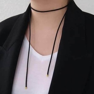 Colier tip choker din piele suede - bijuterii - coliere - coliere lungi - Artynos.ro