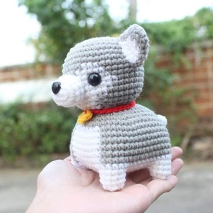 Jucarie crosetata catelus Siberian Husky - jucării și echipamente pentru copii - plușuri - păpușă croșetată, păpușă de pluș - Artynos.ro
