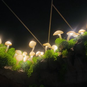Decor inspirat de natura pădurii de zâne, lumină de dispoziție cu ciuperci strălucitoare - lampă cu ciuperci -  - Artynos.ro