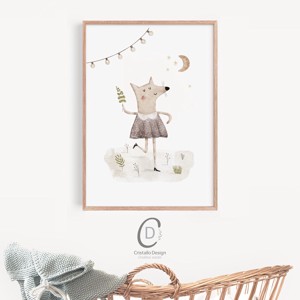 Petrecere de pădure pepinieră, poster de grădiniță, set de artă de perete cu animale de pădure 3 buc -  - Artynos.ro