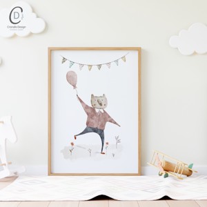Petrecere de pădure pepinieră, poster de grădiniță, set de artă de perete cu animale de pădure 3 buc -  - Artynos.ro