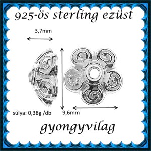 Accesorii pentru bijuterii din argint 925: capace pentru mărgele EGYK 16 1buc/ pachet 9,6mm -  - Artynos.ro