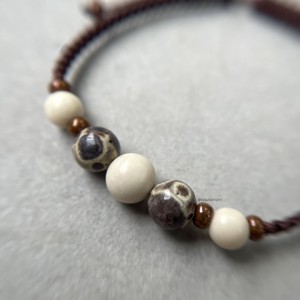 Asteroid jasp si marmura bratara minerala macrame - Artynos.ro