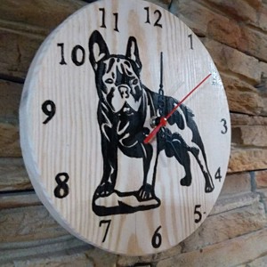 Bulldog francez ambarcațiune ceas de perete - casă & stil de viață - accesorii pentru decorat casa - decorațiuni de pereți, decorațiuni suspendate - ceasuri de perete - Artynos.ro