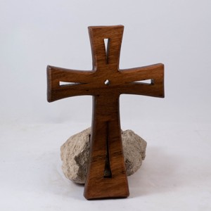 Cruce din lemn cu model, cruce de perete  - casă & stil de viață - accesorii religioase - cruce - Artynos.ro