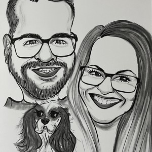 Caricatură de familie pentru 3 persoane -  - Artynos.ro