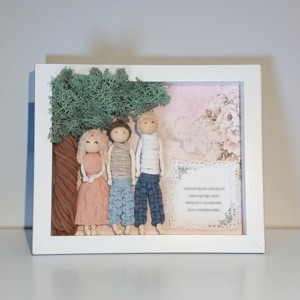 Cadou unic de absolvire pentru educatoare și profesori � tablou cu figurină 3D din macramé cu citat personalizat - casă & stil de viață - decorațiuni de casă - decorațiuni de pereți - decor de pereți, macrame - Artynos.ro