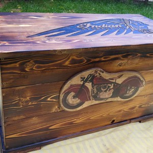 Indian Motors lada din lemn - casă & stil de viață - materiale de depozitare și sortare - ladă depozitare - Artynos.ro