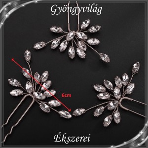 Bijuterii, ornamente de păr, catarame de păr: nuntă, mireasă, ornamente de păr casual S-H-TŰ06e esz 3db -  - Artynos.ro