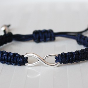 Bratara macramé impletita - Infinity albastru inchis, , , ARTYNOS