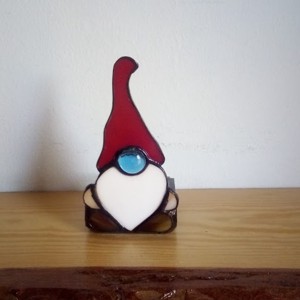 Suport de lumânare Tiffany Elf - accesorii de crăciun - decorațiuni de crăciun de casă - spiriduși de crăciun, figurine - Artynos.ro