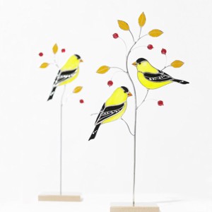 Mockingbird pereche pe o ramura de copac decor de masa, , , ARTYNOS