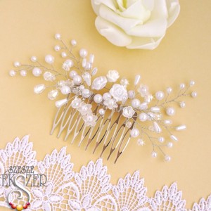 Ornament de păr cu flori mici - accesorii nuntă - ornamente de păr de nuntă - ornamente de păr mireasă - Artynos.ro