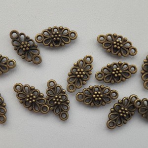 Distantier metalic, conectare - 16x8mm - 10 buc / pachet - culoare alama, , , ARTYNOS