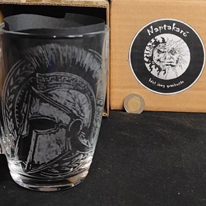 Cana de sticla cu model de casca spartana , , , ARTYNOS