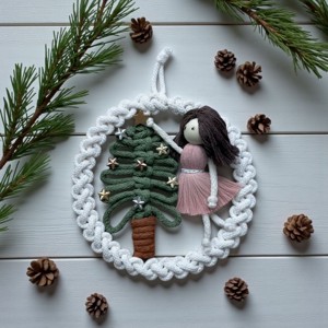 Decorațiuni de Crăciun Makramé - Copac înstelat și păpușă înger - crăciun - decorațiuni de crăciun de casă - decorațiuni pentru ușă de crăciun - Artynos.ro Decorațiuni de Crăciun Makramé - Copac înstelat și păpușă înger - crăciun - decorațiuni de crăciun de casă - decorațiuni pentru ușă de crăciun - Artynos.ro