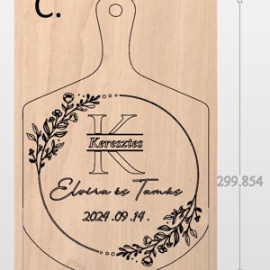 Placă de tăiere personalizată din nuc pentru nuntă, aniversare. - accesorii nuntă - amintiri și cadouri de nuntă - cadou nuntă - set de ceremonie - Artynos.ro