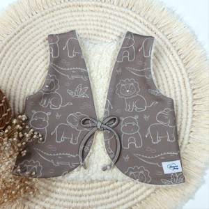 Vestă pentru copii, aventură safari, latte, LuannaBaby - îmbrăcăminte și modă - haine bebeluși și copii - veste copii - Artynos.ro
