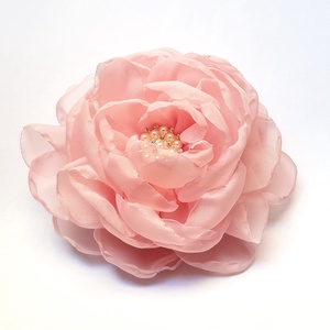 Floare roz pal din chifon pentru par - îmbrăcăminte și modă - accesorii păr - accesorii de păr - Artynos.ro