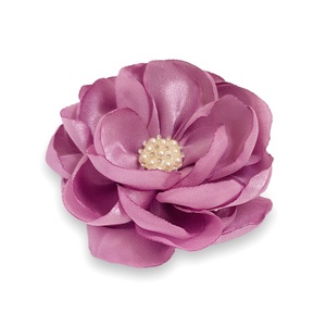 Floare roz din satin pentru par - îmbrăcăminte și modă - accesorii păr - accesorii de păr - Artynos.ro