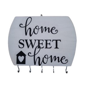 Home sweet home breloc de perete, , , Breloc de perete Home sweet home.
Vine cu 5 carlige argintii pentru chei.
Dimensiuni aprox.: 20*14 ..., ARTYNOS