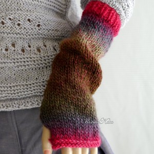 BOSZI-KESZTYŰ / lana - incalzitor de mana boem / zmeura, Imbracaminte si moda, Esarfe, palarii, fularuri, Manusa, Impletitura, ARTYNOS