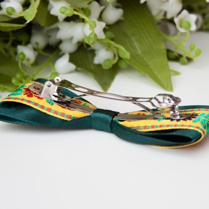 Clemă de păr cu model floral și model popular - Verde închis -  - Artynos.ro