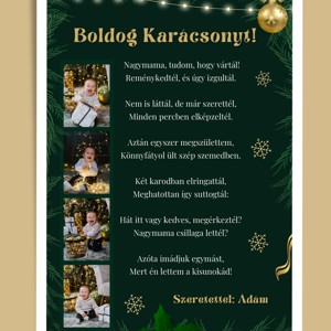 Merry Christmas Grandma tapet cu propriile fotografii -  - Artynos.ro