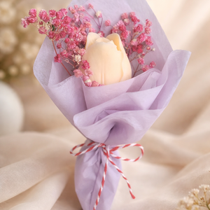 Buchetel parfumat cu bujor din ceara si flori uscate, Casa & Stil de viata, Lumanari, parfumuri, arome, Ceara parfumata, Altele, ARTYNOS