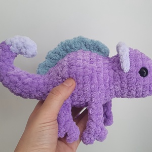 Cameleon de plus crosetat - jucării și echipamente pentru copii - plușuri - dinozauri din pluș - Artynos.ro