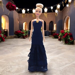  „Flamenco Night” – rochie in stil spaniol pentru papusile Barbie (a079sk), , , O rochie deosebita, cu o atmosfera autentic spaniola, cu partea de sus elastica, de culoare albastr..., ARTYNOS