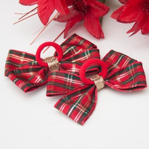 Masnis scrunchie - carouri roșu-verde de Crăciun -  - Artynos.ro