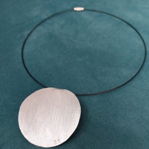 Pandantiv circular minimalist din aluminiu, cu suvite, , , ARTYNOS